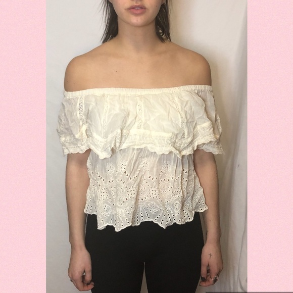 white off the shoulder top - Picture 1 of 2